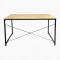 Γραφειο Η/Υ Μέταλλο Βαφή Μαύρο, Melamine Beech