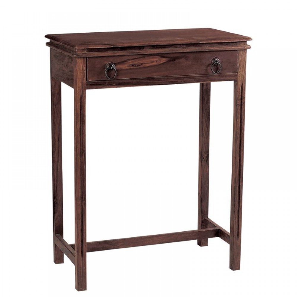 Console Κονσόλα 1 Συρτάρι Ξύλο Sheesham Καρυδί