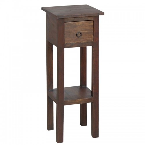 Classic Stand - Τραπεζάκι Βοηθητικό H.65Cm - 1 Συρτάρι, Ξύλο Sheesham Καρυδί