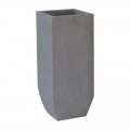 Flower Pot-1  Cement Grey 25X25X60Cm