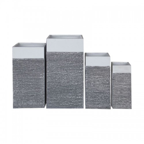 Flower Pot-10 Set 4 Τεμαχίων : 20X20X50 + 27X27X60 + 34X34X70 + 41X41X80 Απόχρωση Black Wash