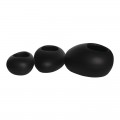 Flower Pot-Rock Set 3 Τεμαχίων, Cement Απόχρωση Black
