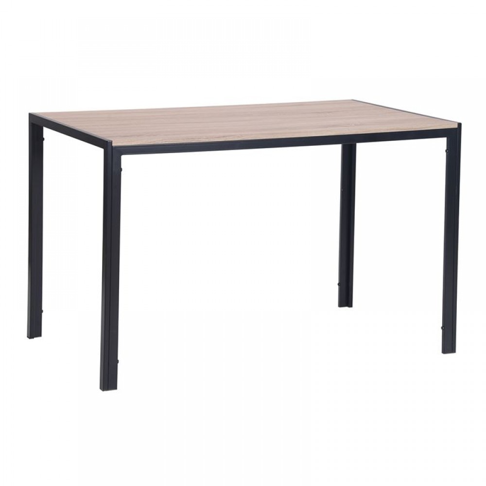 ΤΡΑΠΕΖΙ GABO 120X70X74CM SONOMA/ΒΑΦΗ ΜΑΥΡΗ