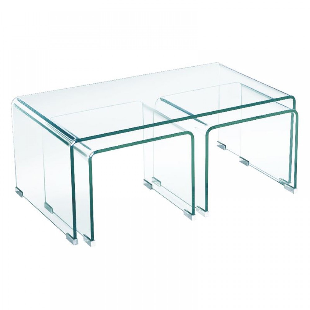 Glasser Clear Τραπ.σαλ.(+2 Βοηθ) Γυαλί 12Mm 90X50X38Cm