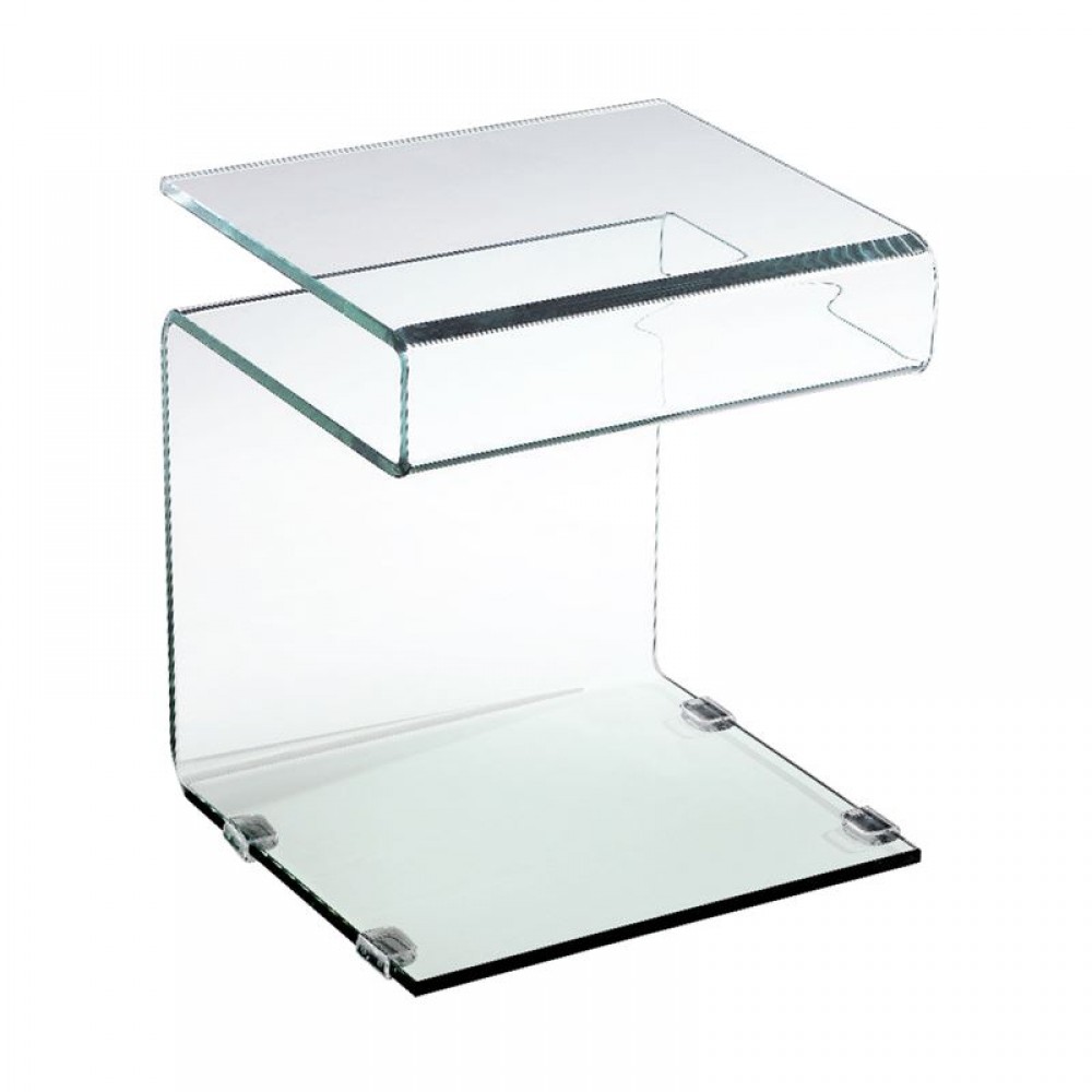 Glasser Clear Βοηθ.τραπεζάκι Γυαλί 12 Mm 42X38X48Cm