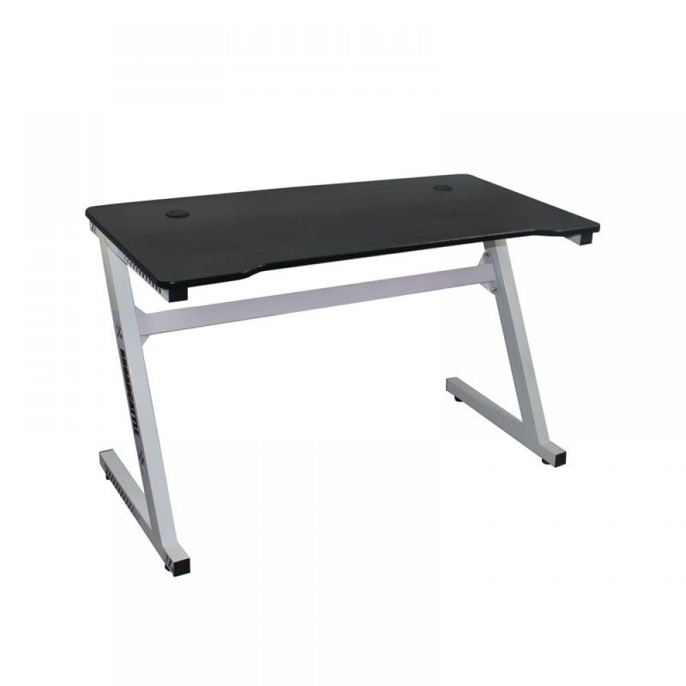 Γραφειο Gaming Τ.carbon Steel Άσπρο