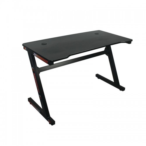 Γραφειο Gaming Τ.carbon Steel Μαύρο