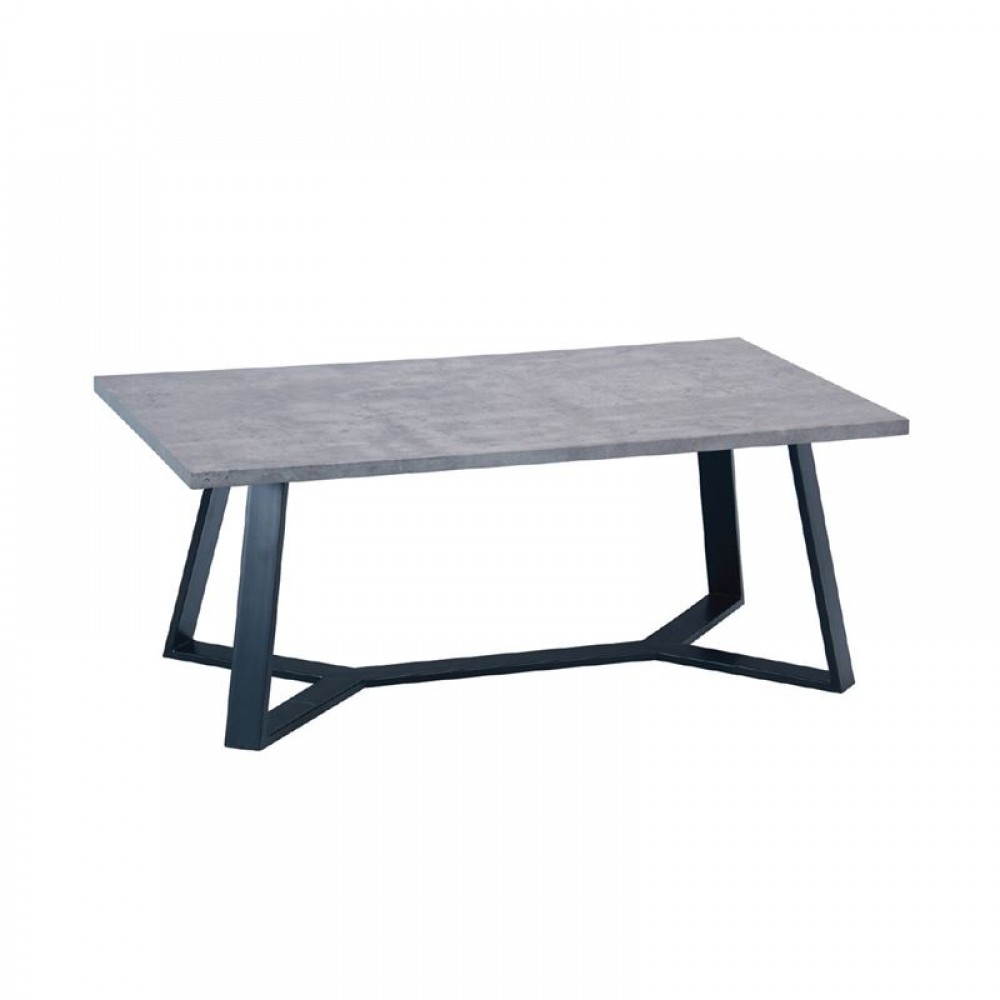 Hanson Τραπ.σαλονιού 110X60Cm Cement/βαφή Μαύρη