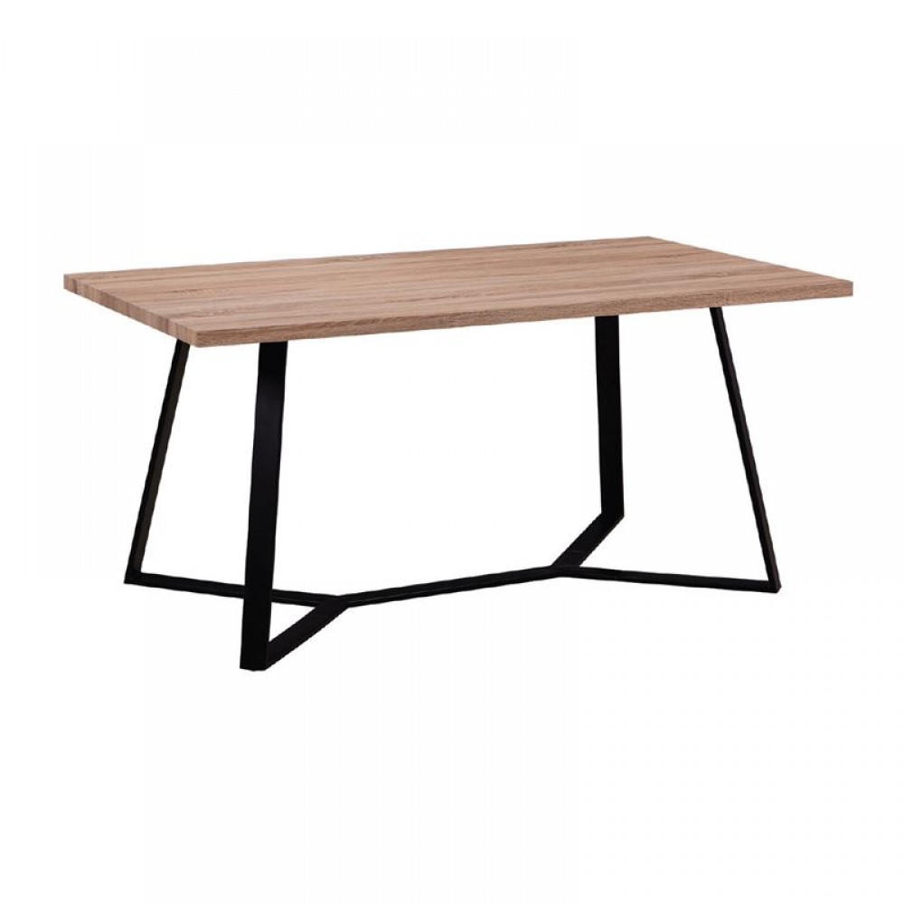 Hanson Τραπέζι 160X90Cm Sonoma/βαφή Μαύρη ΕΜ821,1	