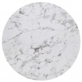 Hpl (High Pressure Laminated) Επιφάνεια Τραπεζιού Απόχρωση White Marble, Φ70cm/12mm Εξωτερικού Χώρου