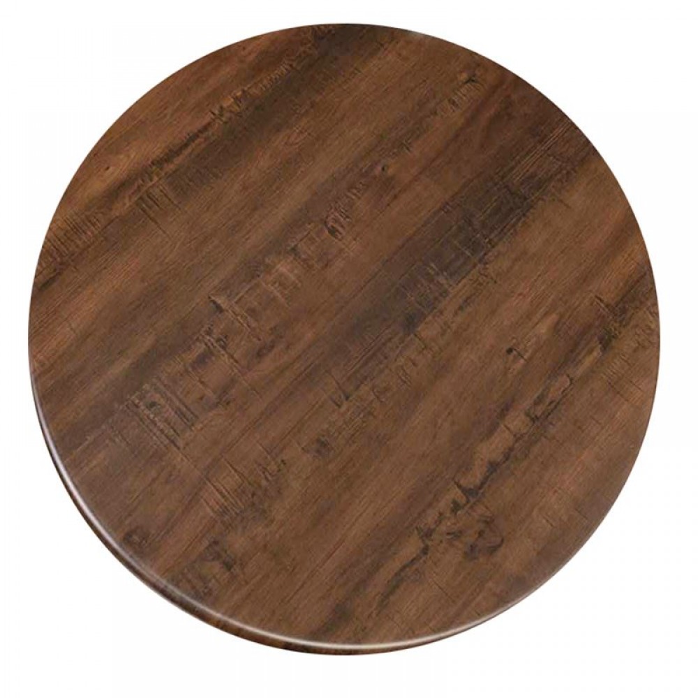 Επιφάνεια τραπεζιού Contract Sliq σε χρώμα Walnut Φ60cm/16mm