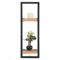 Lizard Frame Ράφι 25X25X75Cm Ακακία Φυσικό/μετ.μαύρο