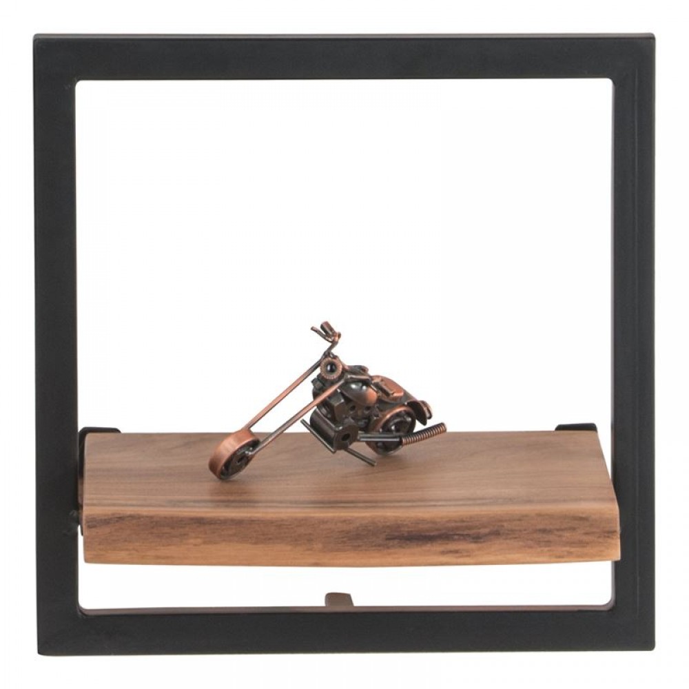 Lizard Frame Ράφι 35X25X35Cm Ακακία Φυσικό/μετ.μαύρο