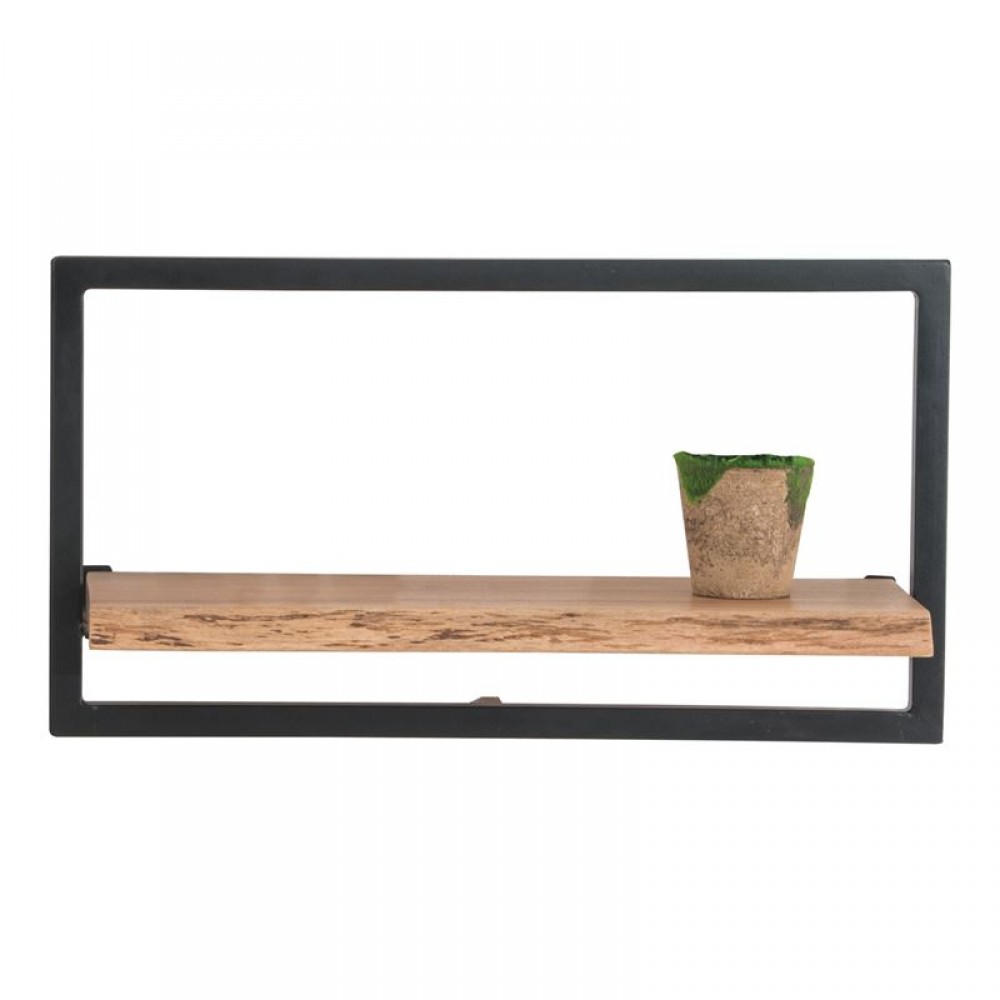 Lizard Frame Ράφι 65X25X35Cm Ακακία Φυσικό/μετ.μαύρο