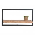 Lizard Frame Ράφι 65X25X35Cm Ακακία Φυσικό/μετ.μαύρο