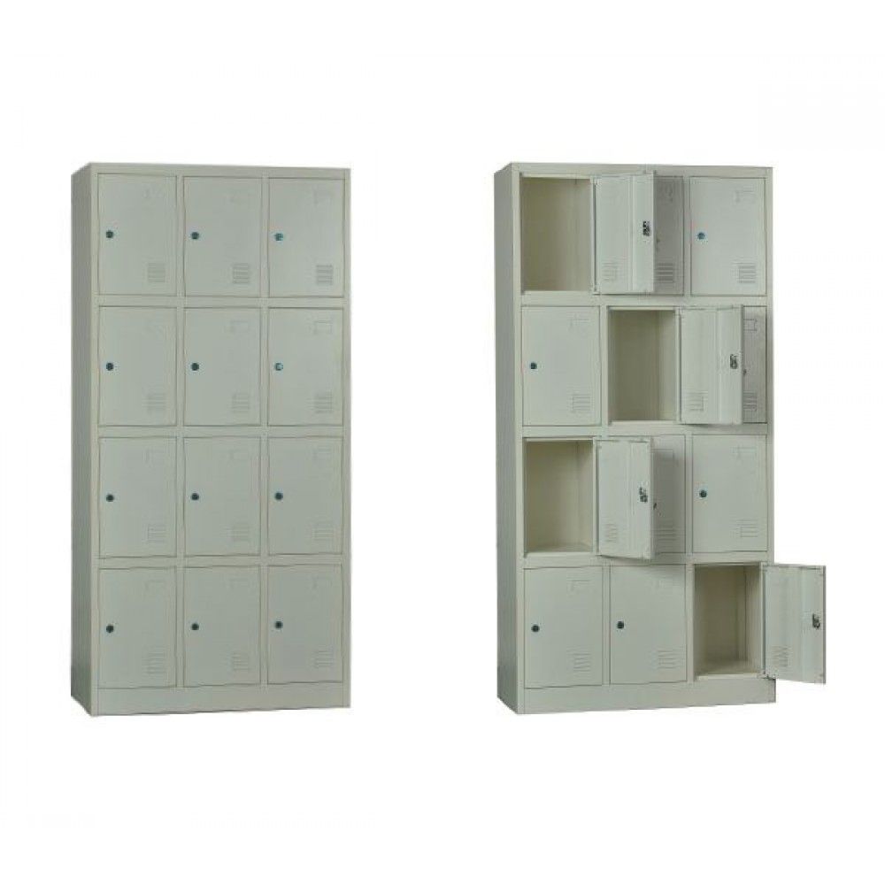 Locker 12 Θεσ.μεταλλικό 90X40X185Cm Άσπρο