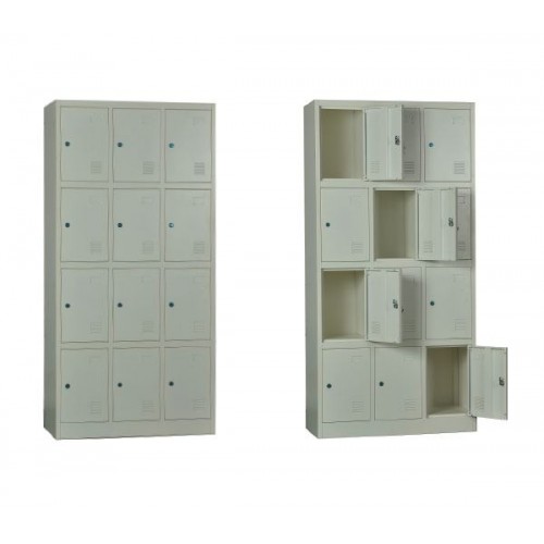 Locker 12 Θεσ.μεταλλικό 90X40X185Cm Άσπρο