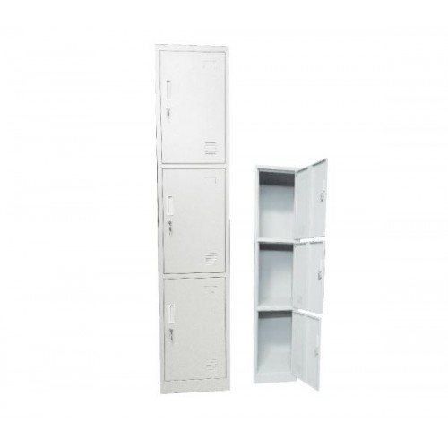 Locker 3 Θεσ.μεταλλικό 38X45X185Cm Άσπρο