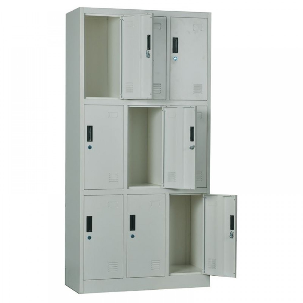 Locker 9 Θεσ.μεταλλικό 90X40X185Cm Γκρι