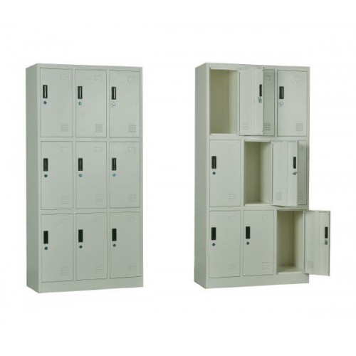 Locker 9 Θεσ.μεταλλικό 90X40X185Cm Άσπρο