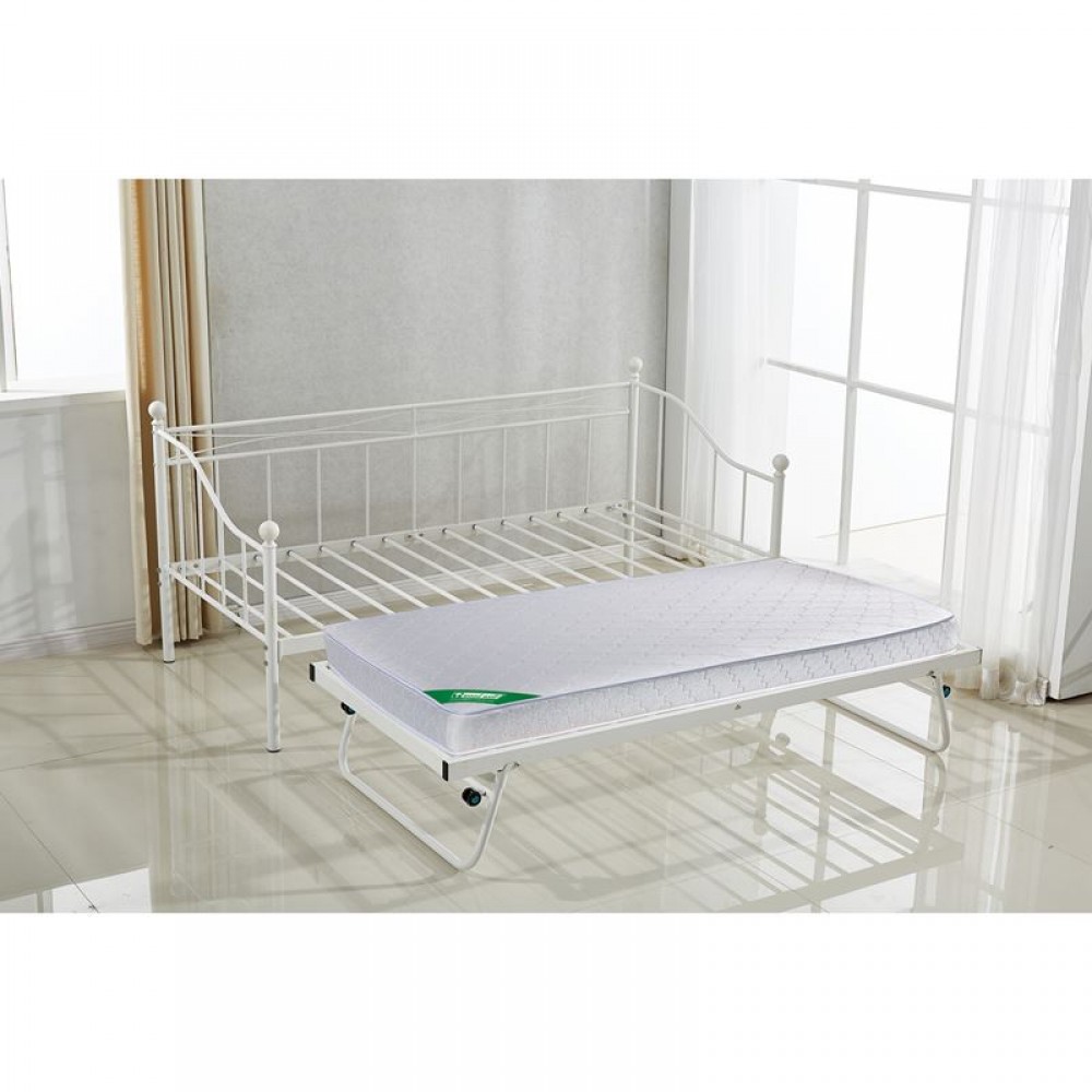 Marin Set Daybed (Για Στρώμα 90X190)+Βοηθ.κρεβ+Στρώμα 85X185 Steel Άσπρο