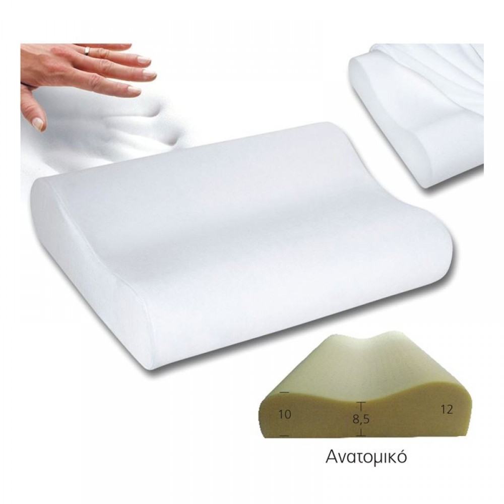 Μαξιλαρι Ύπνου Ανατομικό 60X38X12Cm Memory Foam