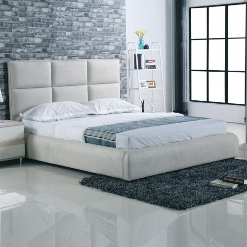 Maxim Κρεβάτι (Για Στρώμα 160X200Cm) Ύφασμα Grey-Stone