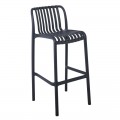 Moda Σκαμπό Bar Στοιβαζόμενη Pp - Uv Ανθρακί 45x49x75/101cm