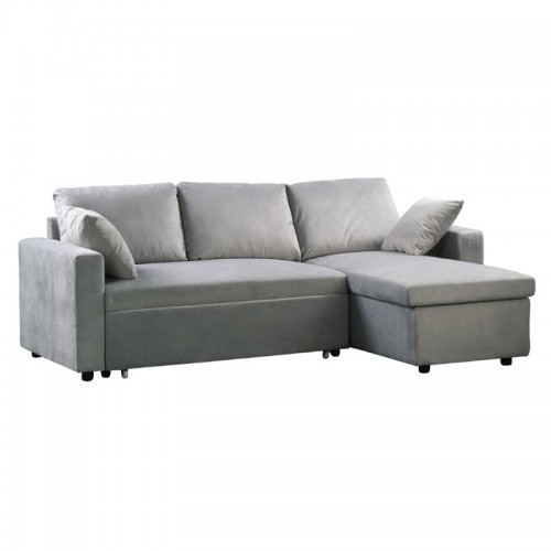 Καναπές κρεβάτι γωνιακός αναστρέψιμος MONTREAL microfiber γκρί Ε9586.2