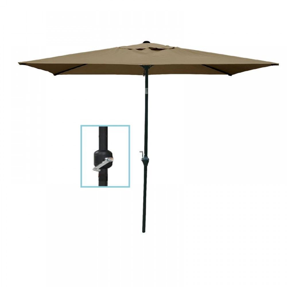 Ομπρελα 180X270Cm Alu Ανθρακί/ύφ.μπεζ