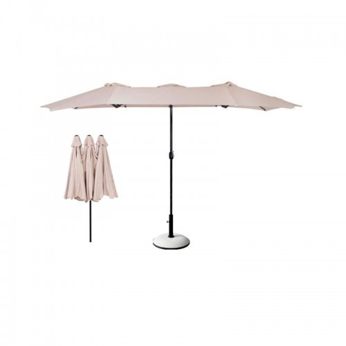 Ομπρελα Oval 270X450Cm Steel Ανθρακί/ύφ.μπεζ
