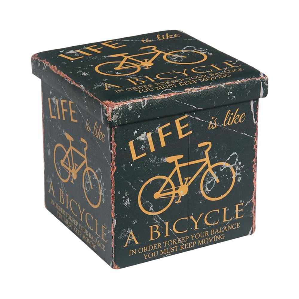 Orion Αποθ/κό Σκαμπώ Pu Deco Bike 38X38X38Cm 