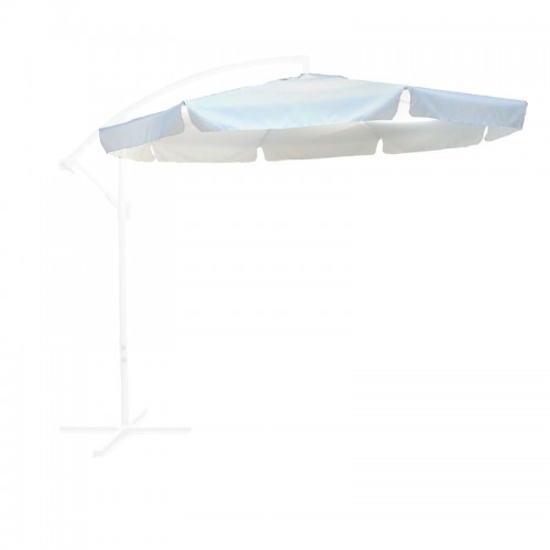 Ομπρελα Hanging Alu Φ300Cm Πανί Άσπρο Ανταλ/κό