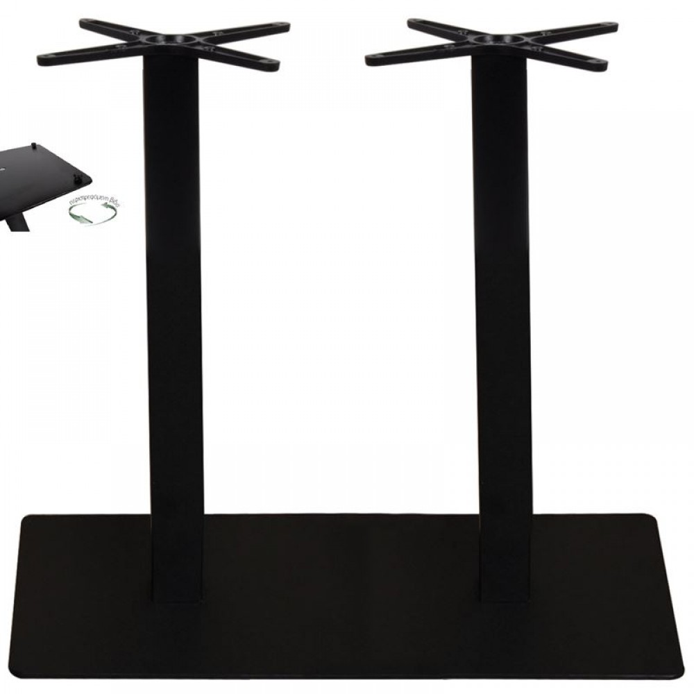 Prato-R Βάση 70X40Cm Steel Μακρ/νη H73Cm Μαύρη (21,10Kg)/με Ρεγουλατόρο