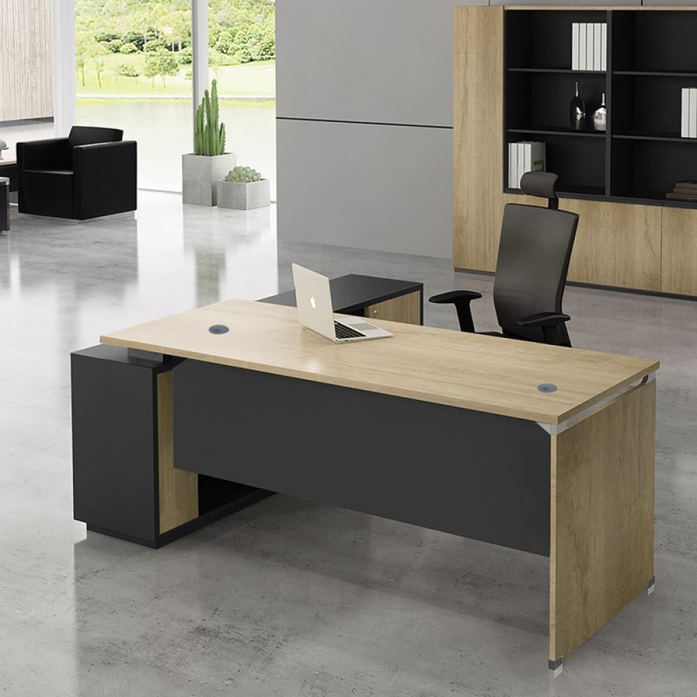 Project Γραφείο -Δεξ-160X140X75Cm Γωνία Sonoma/γκρι