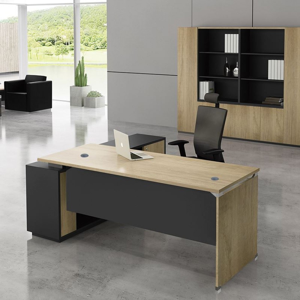 Project Γραφείο -Δεξ-220X200X75Cm Γωνία Sonoma/γκρι