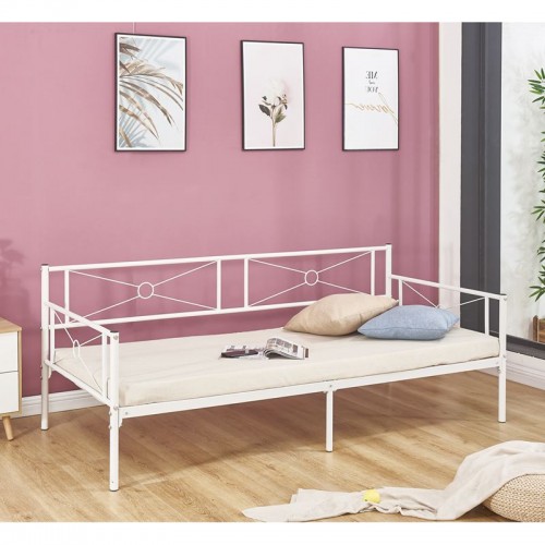 Queen Daybed 90X190Cm Μεταλ.άσπρο