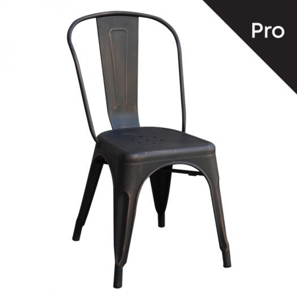 Καρέκλα RELIX με μεταλλικό σκελετό σε χρώμα antique black E5191,10