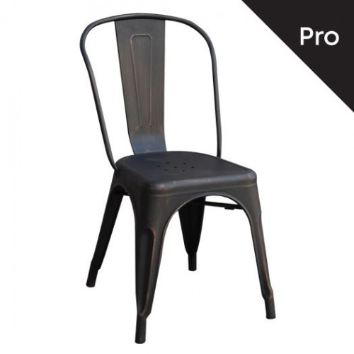 Καρέκλα RELIX με μεταλλικό σκελετό σε χρώμα antique black E5191,10