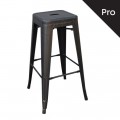 RELIX Σκαμπό Bar-Pro H.67cm, Στοιβαζόμενο, Μέταλλο Βαφή Antique Black 43x43x67cm