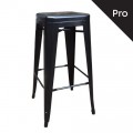 RELIX Σκαμπό Bar-Pro H.67cm, Στοιβαζόμενο, Μέταλλο Βαφή Μαύρο 43x43x67cm