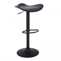 Saddle Σκαμπώ Bar Μέταλλο Βαφή Μαύρο - Pvc Μαύρο (Σετ 2τμχ)