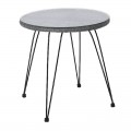 Salsa Τραπέζι Φ52Cm Μεταλ.μαύρο/wicker Γκρι