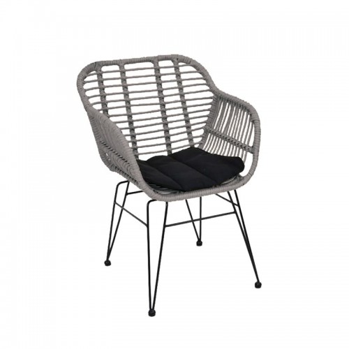 Salsa-W Πολυθρ.μεταλ.μαύρη/wicker Γκρι, Μαξ.μαύρο