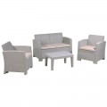 Savanna Set K/d (Τραπ+2-Θέσ+2 Πολ) Pp-Uv Sand Grey/μαξιλ.μπεζ