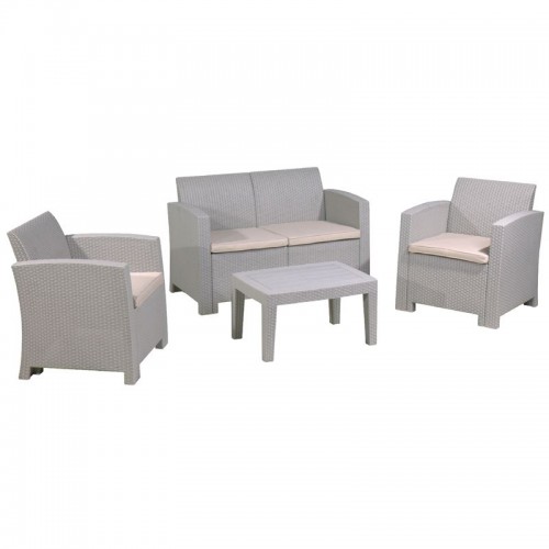 Savanna Set K/d (Τραπ+2-Θέσ+2 Πολ) Pp-Uv Sand Grey/μαξιλ.μπεζ