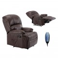 Πολυθρόνα massage SPACE από PU σε χρώμα καφέ Ε9731,3