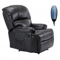 Πολυθρόνα massage SPACE από PU σε χρώμα μαύρο Ε9731,2