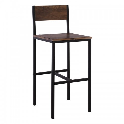 Stab Σκαμπώ Bar Μεταλ.ανθρακί/antique Brown(Ύψος Καθ.67Cm) (Σετ 4τμχ)
