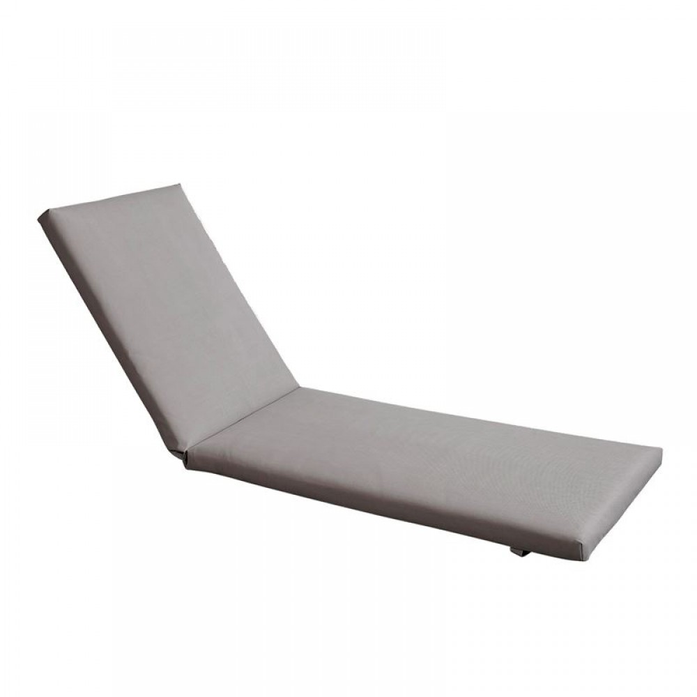 Sunlounger Μαξιλάρι Ξαπλώστρας Textilene Γκρι Με Φερμουάρ & Velcro (Foam+Polyester)